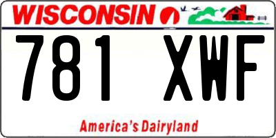 WI license plate 781XWF
