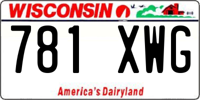 WI license plate 781XWG