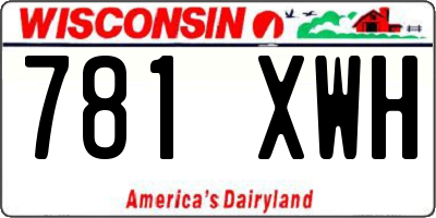 WI license plate 781XWH