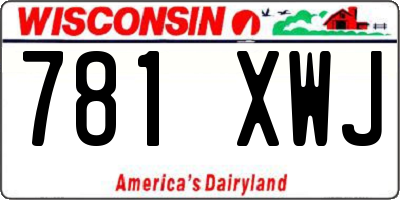 WI license plate 781XWJ