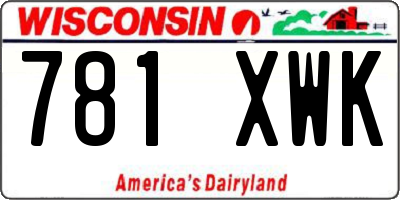 WI license plate 781XWK