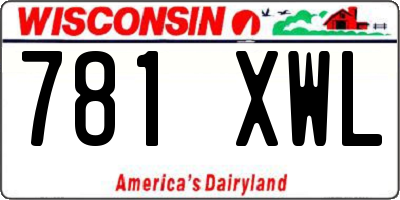 WI license plate 781XWL