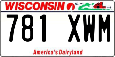 WI license plate 781XWM