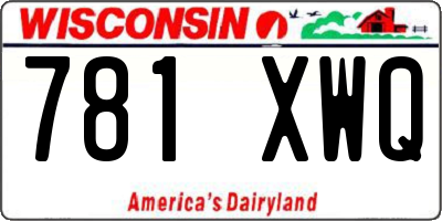 WI license plate 781XWQ