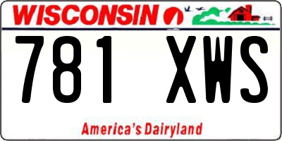 WI license plate 781XWS