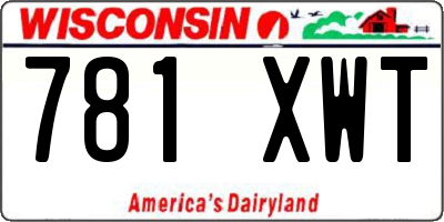WI license plate 781XWT