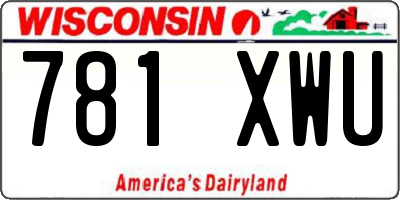 WI license plate 781XWU
