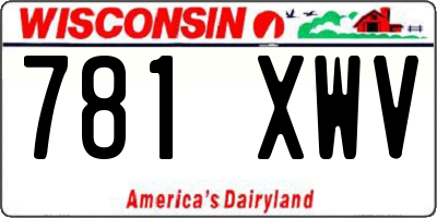 WI license plate 781XWV