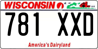 WI license plate 781XXD