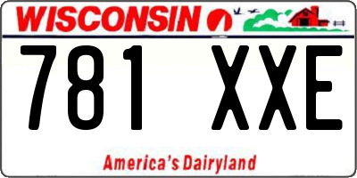 WI license plate 781XXE