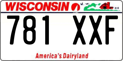 WI license plate 781XXF