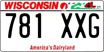 WI license plate 781XXG