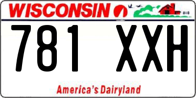 WI license plate 781XXH