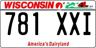 WI license plate 781XXI