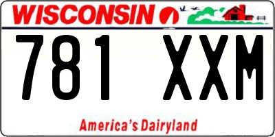 WI license plate 781XXM