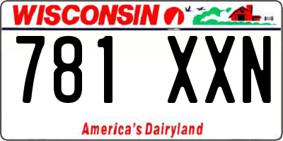 WI license plate 781XXN