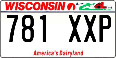 WI license plate 781XXP