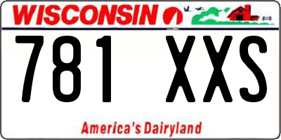 WI license plate 781XXS