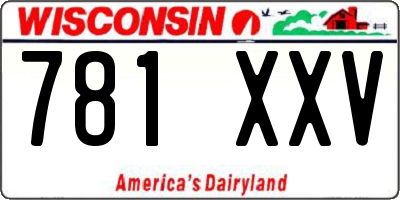 WI license plate 781XXV