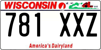 WI license plate 781XXZ