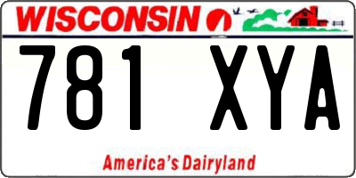 WI license plate 781XYA