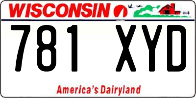 WI license plate 781XYD