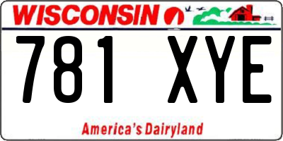WI license plate 781XYE