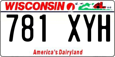 WI license plate 781XYH