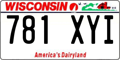 WI license plate 781XYI