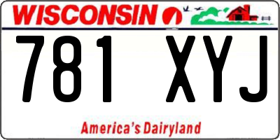 WI license plate 781XYJ