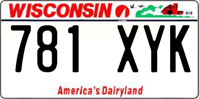 WI license plate 781XYK