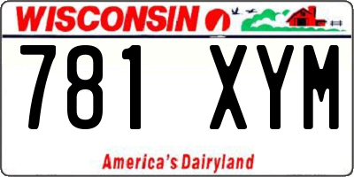 WI license plate 781XYM
