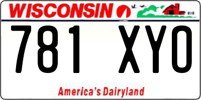 WI license plate 781XYO