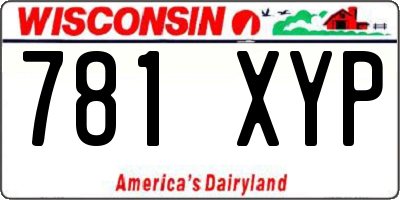 WI license plate 781XYP