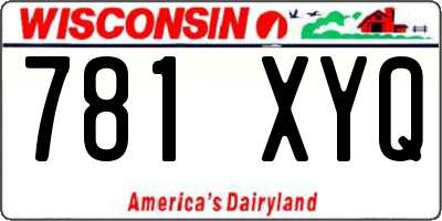 WI license plate 781XYQ