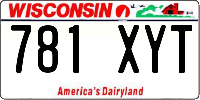 WI license plate 781XYT