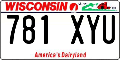 WI license plate 781XYU