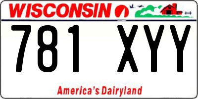 WI license plate 781XYY