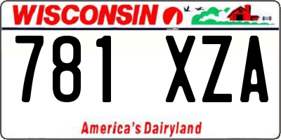 WI license plate 781XZA