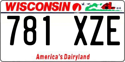 WI license plate 781XZE