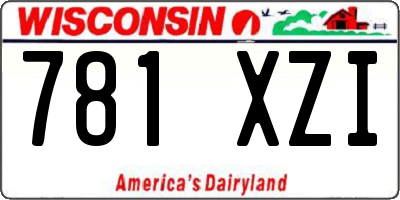 WI license plate 781XZI