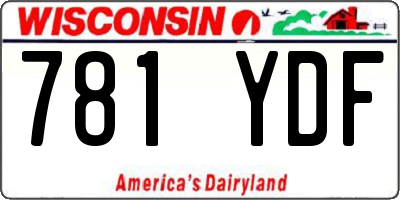 WI license plate 781YDF