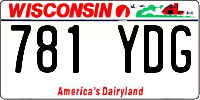 WI license plate 781YDG