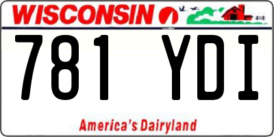 WI license plate 781YDI