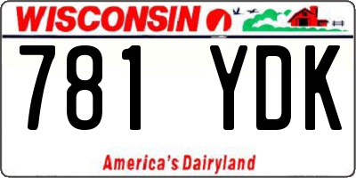 WI license plate 781YDK