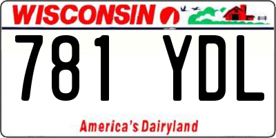 WI license plate 781YDL