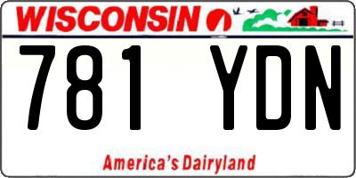 WI license plate 781YDN