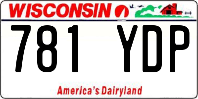 WI license plate 781YDP