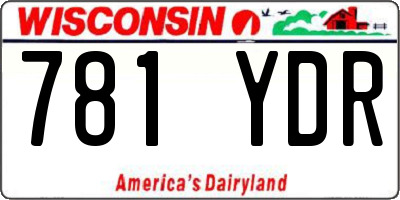 WI license plate 781YDR