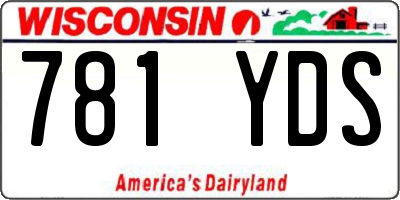 WI license plate 781YDS